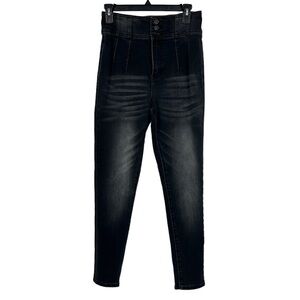 KanCan Junior Women’s Black Jeans Sz 9 (28) Distressed Stretch No Pockets